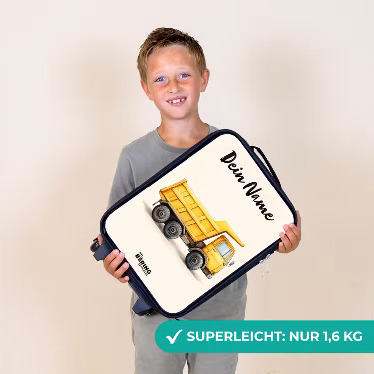 Kiepwagen - Getekend - Geel Kinderkoffer - Zwart klein -sfeer4_DE