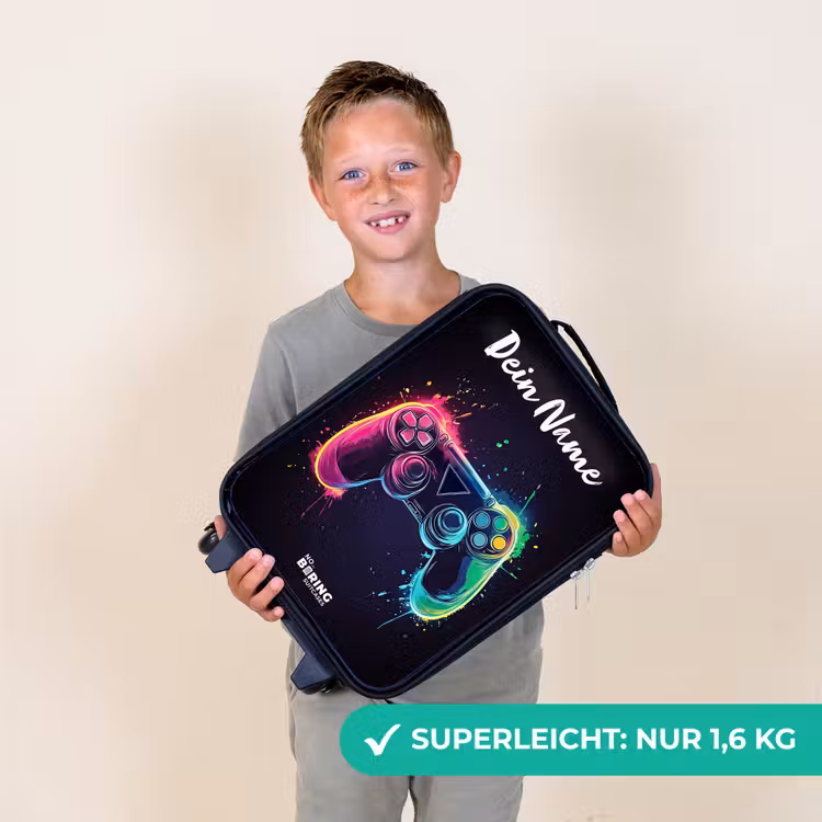 Neon - Controller - Verfspatten - Game Kinderkoffer - Zwart klein -sfeer4_DE