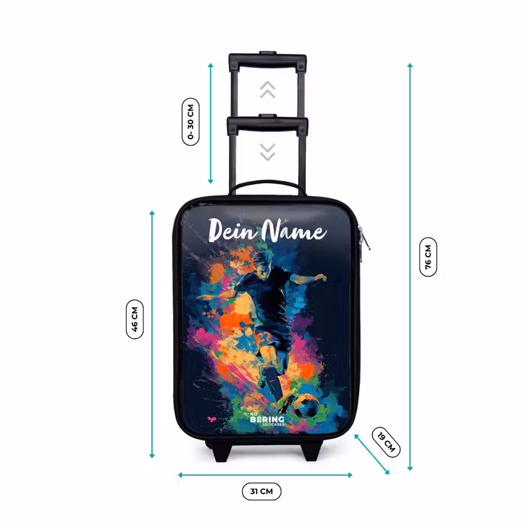 Neon - Voetballer - Kleurrijk Kinderkoffer - Zwart klein -productfoto_formaten