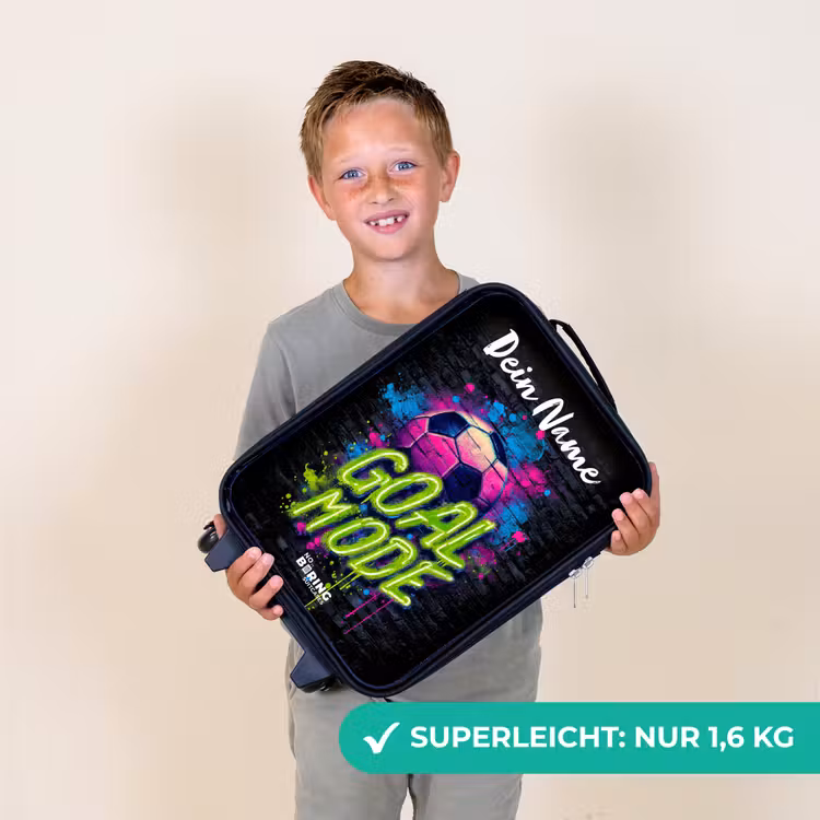 Neon - Graffiti - Voetbal - Kleurrijk Kinderkoffer - Zwart klein -sfeer4_DE