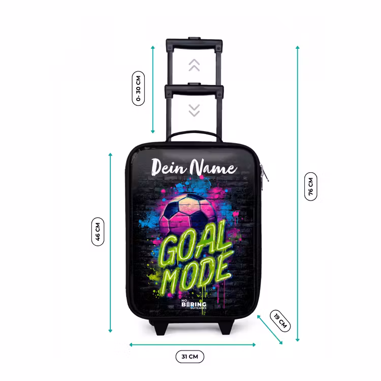 Neon - Graffiti - Voetbal - Kleurrijk Kinderkoffer - Zwart klein -productfoto_formaten
