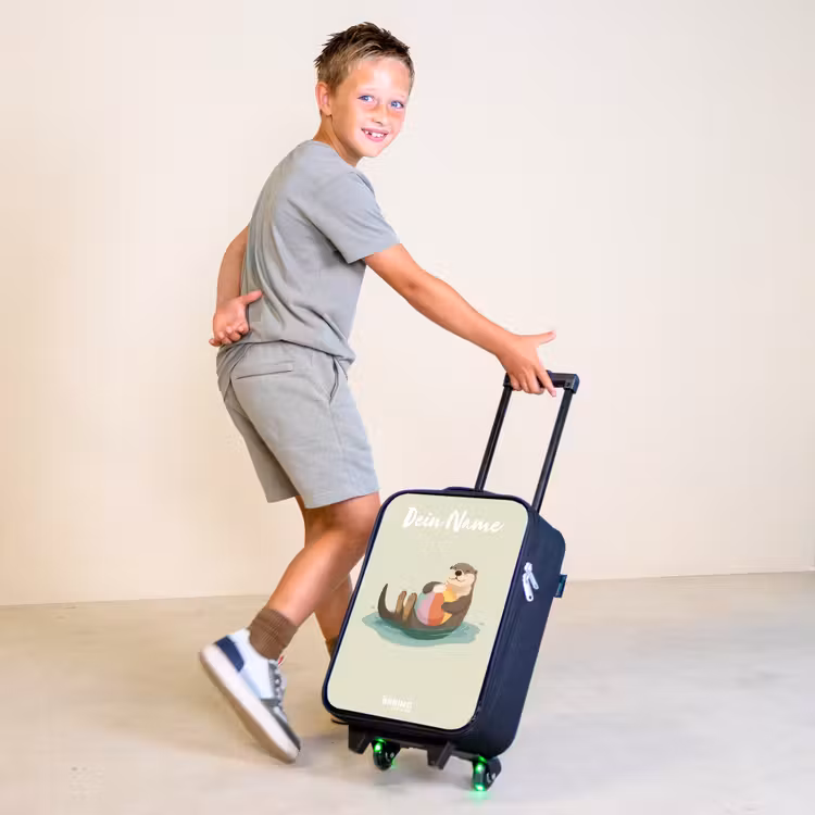 Otter - Strandbal - Water Kinderkoffer - Zwart klein -sfeer3