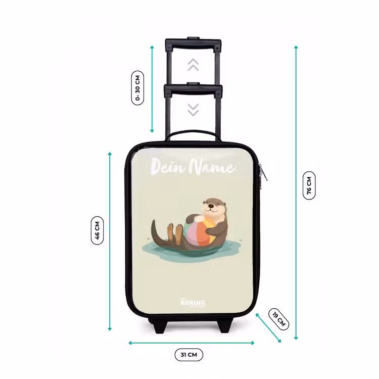 Otter - Strandbal - Water Kinderkoffer - Zwart klein -productfoto_formaten