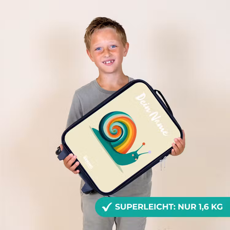Slak - Regenboog - Kleurrijk Kinderkoffer - Zwart klein -sfeer4_DE
