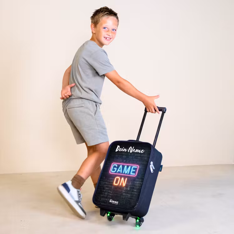 Game - Neon - Muur Kinderkoffer - Zwart klein -sfeer3