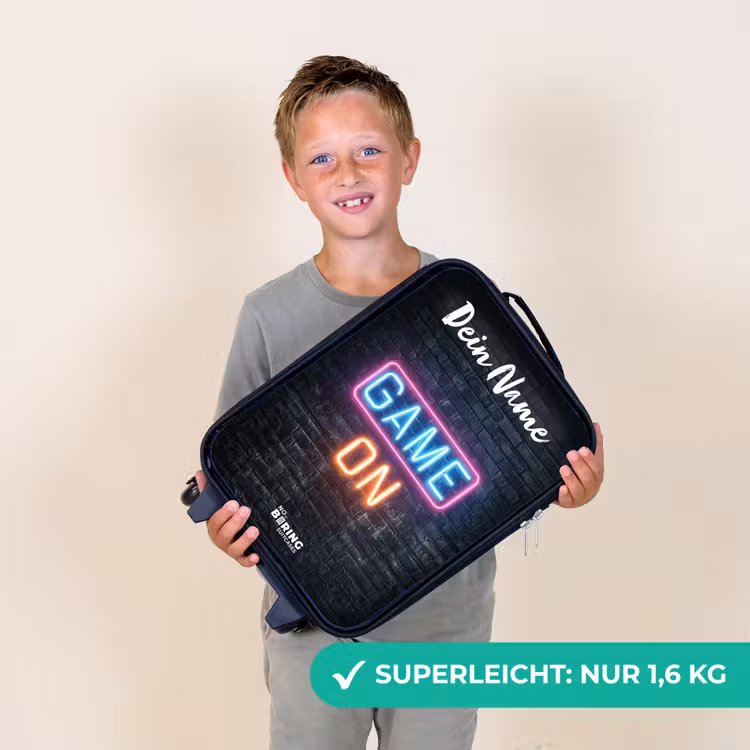 Game - Neon - Muur Kinderkoffer - Zwart klein -sfeer4_DE