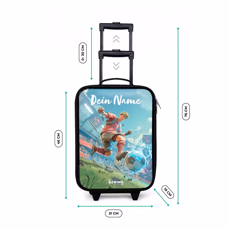 Stadion - Voetballer - Bal - Elektrisch Kinderkoffer - Zwart klein -productfoto_formaten