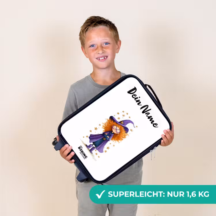 Sterrenmagie met krullen Kinderkoffer - Zwart klein -sfeer4_DE