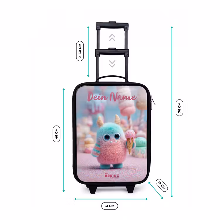 Zoet Monstersnoep Avontuur Kinderkoffer - Zwart klein -productfoto_formaten