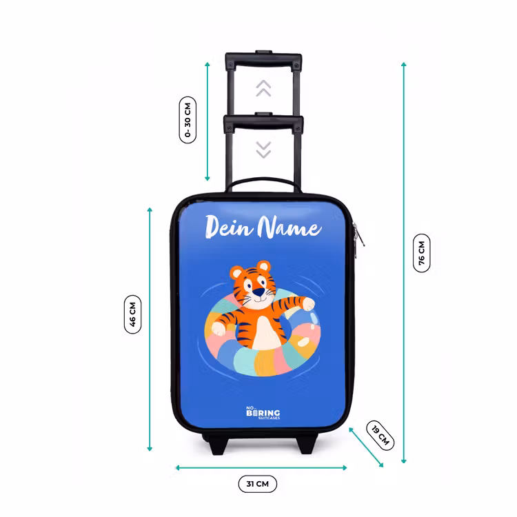 Tijger - Zwemband - Water Kinderkoffer - Zwart klein -productfoto_formaten