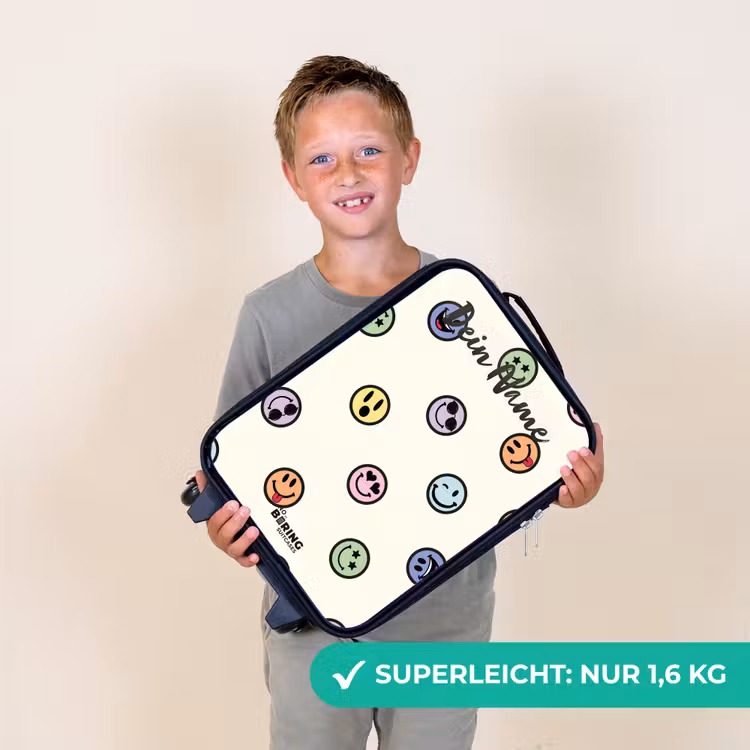 Speelse smiley-mix Kinderkoffer - Zwart klein -sfeer4_DE