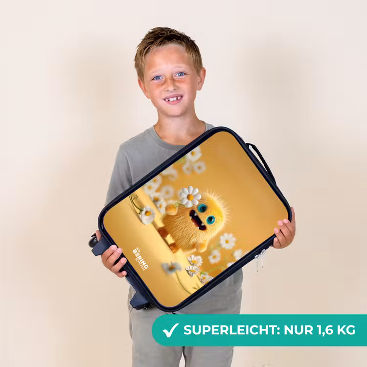 Monster - Wezen - Bloem - Geel Kinderkoffer - Zwart klein -sfeer4_DE