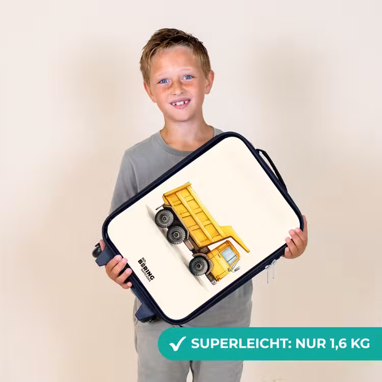 Kiepwagen - Getekend - Geel Kinderkoffer - Zwart klein -sfeer4_DE