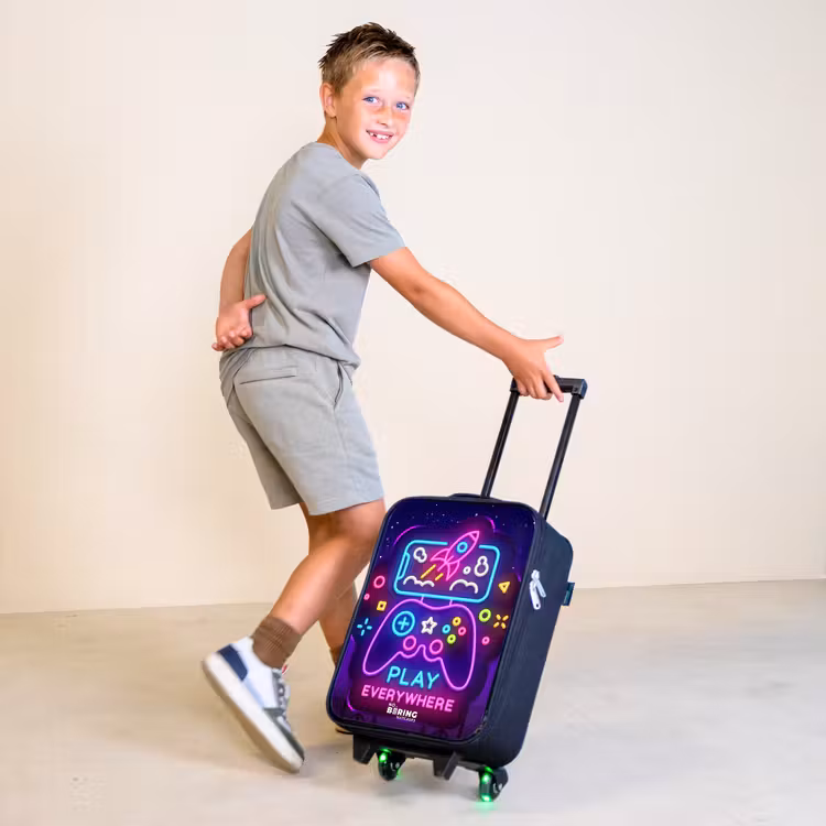 Neonillustratie met een controller Kinderkoffer - Zwart klein -sfeer3
