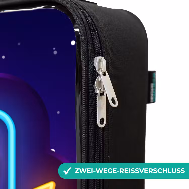 Neonillustratie met een controller Kinderkoffer - Zwart klein -rits_DE