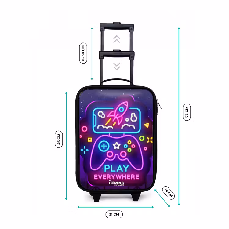 Neonillustratie met een controller Kinderkoffer - Zwart klein -productfoto_formaten