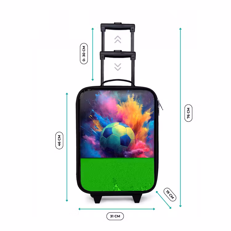 Neon - Bal - Kleurrijk Kinderkoffer - Zwart klein -productfoto_formaten