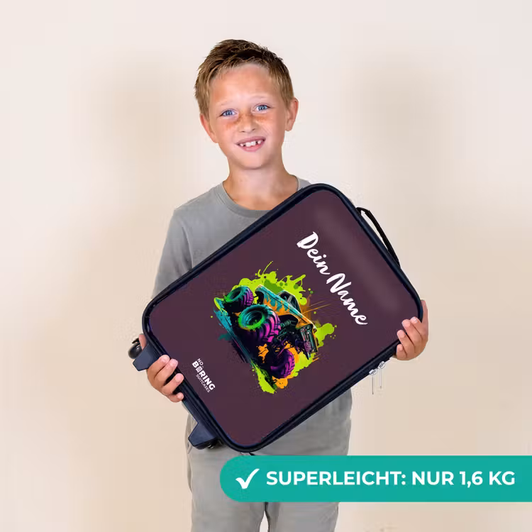 Neon Wheels Kinderkoffer - Zwart klein -sfeer4_DE