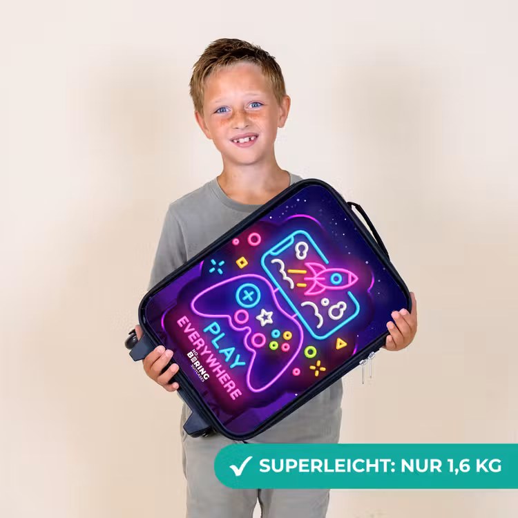 Neonbord met controller Kinderkoffer - Zwart klein -sfeer4_DE