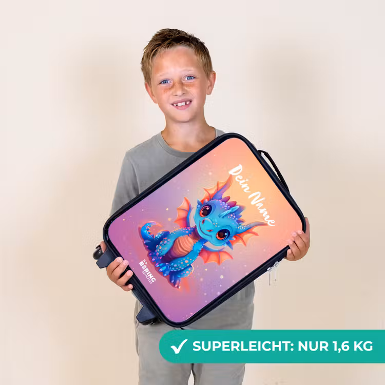 Schattige baby draak Kinderkoffer - Zwart klein -sfeer4_DE