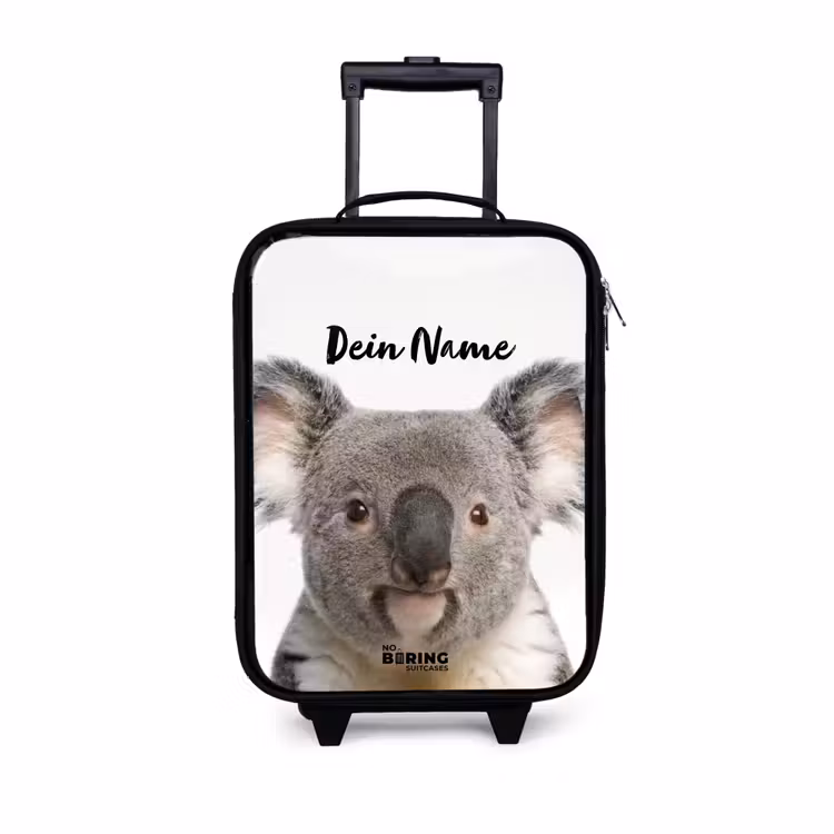 Schattige Koala Beer Kinderkoffer - Zwart klein -3d