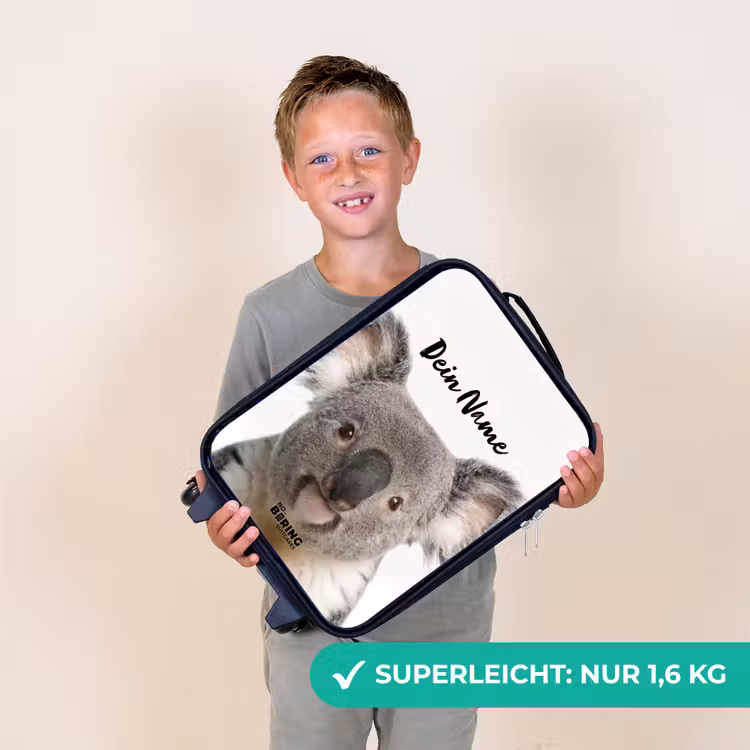 Schattige Koala Beer Kinderkoffer - Zwart klein -sfeer4_DE