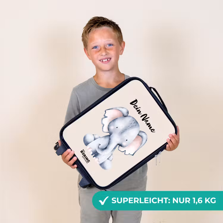 Oane Olifant Kinderkoffer - Zwart klein -sfeer4_DE