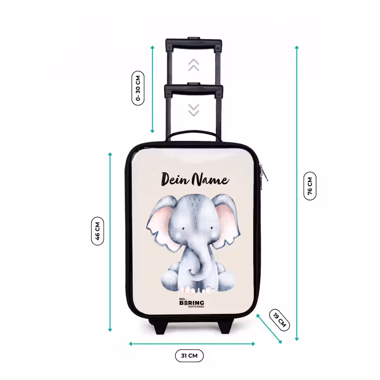 Oane Olifant Kinderkoffer - Zwart klein -productfoto_formaten