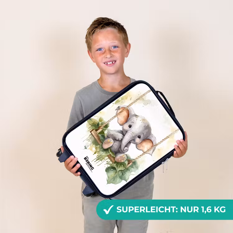 Onno olifant Kinderkoffer - Zwart klein -sfeer4_DE