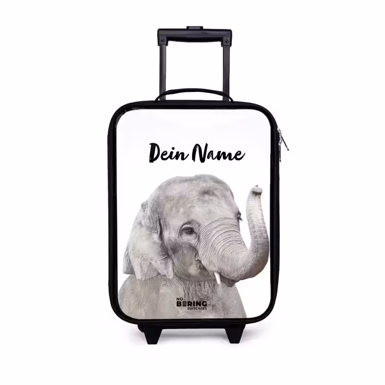 Oscar Olifant Kinderkoffer - Zwart klein -3d