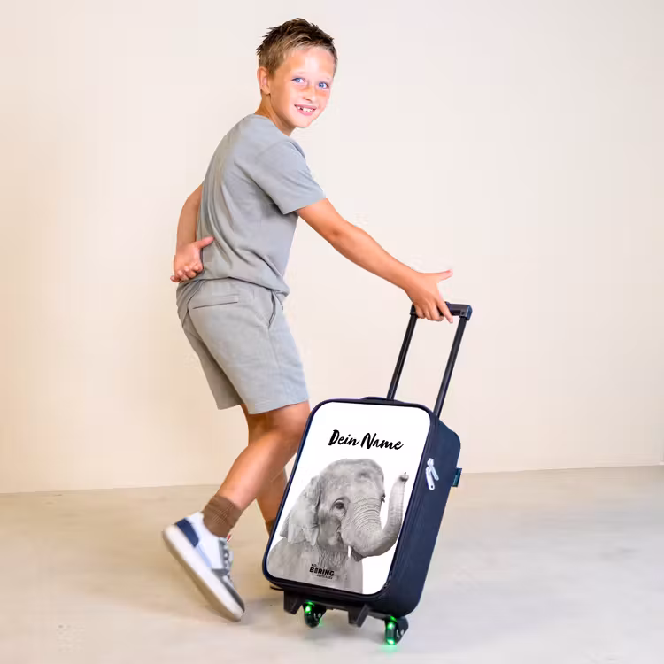 Oscar Olifant Kinderkoffer - Zwart klein -sfeer3