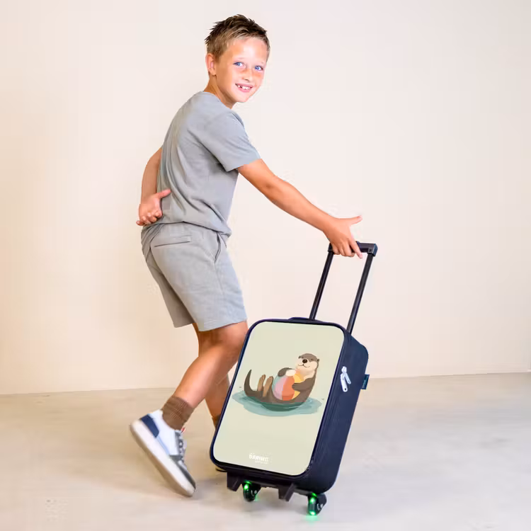 Otter - Strandbal - Water Kinderkoffer - Zwart klein -sfeer3