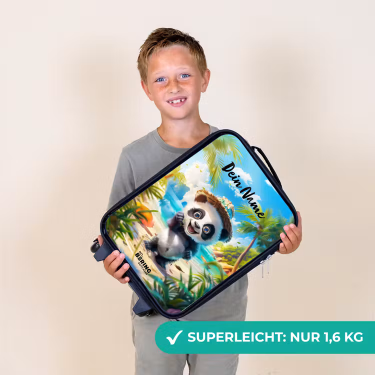 Pablo panda Kinderkoffer - Zwart klein -sfeer4_DE