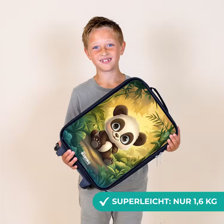 Panda - Bamboebos - Groen Kinderkoffer - Zwart klein -sfeer4_DE
