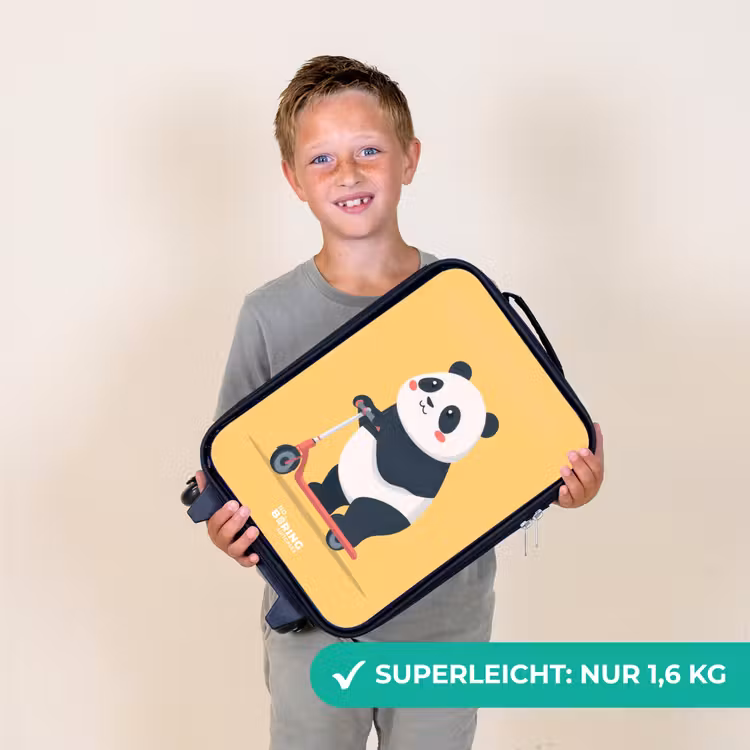 Panda - Step - Geel Kinderkoffer - Zwart klein -sfeer4_DE