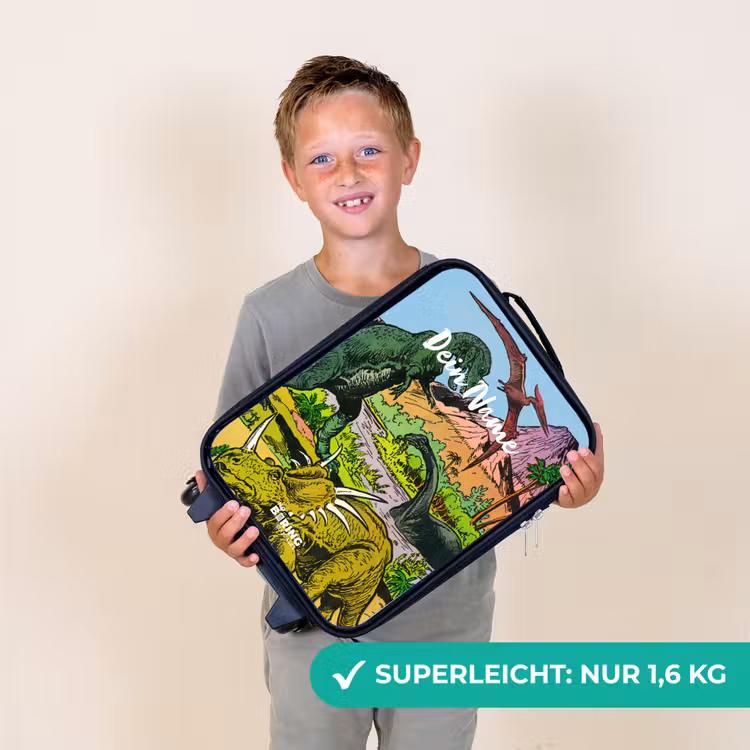 Feest in Dinosaurusland Kinderkoffer - Zwart klein -sfeer4_DE