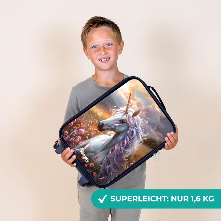 Pastel parelhoorn Kinderkoffer - Zwart klein -sfeer4_DE