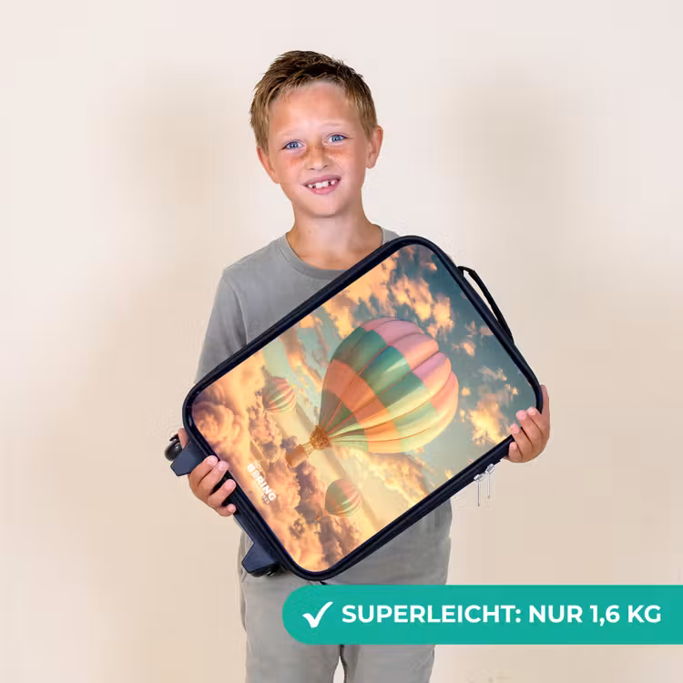 Pastel skyliner Kinderkoffer - Zwart klein -sfeer4_DE