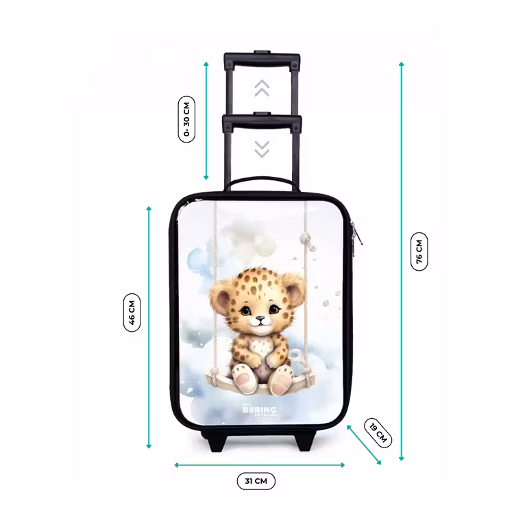 Perry panter Kinderkoffer - Zwart klein -productfoto_formaten