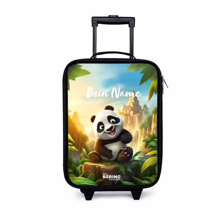 Peter Panda Kinderkoffer - Zwart klein -3d