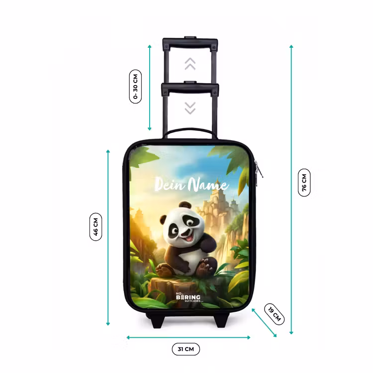 Peter Panda Kinderkoffer - Zwart klein -productfoto_formaten