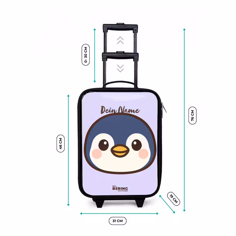Pinguïn Kinderkoffer - Zwart klein -productfoto_formaten