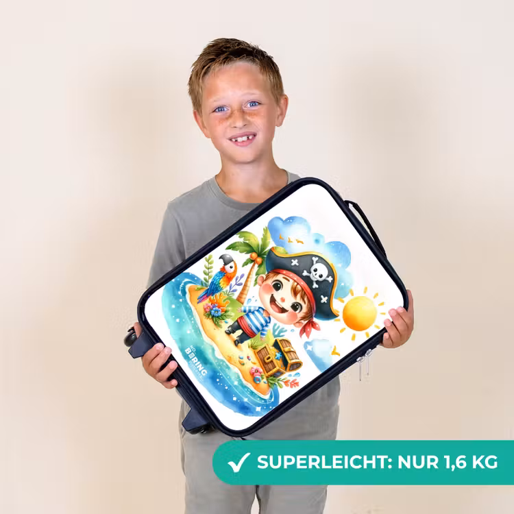 Piraat op een eiland Kinderkoffer - Zwart klein -sfeer4_DE