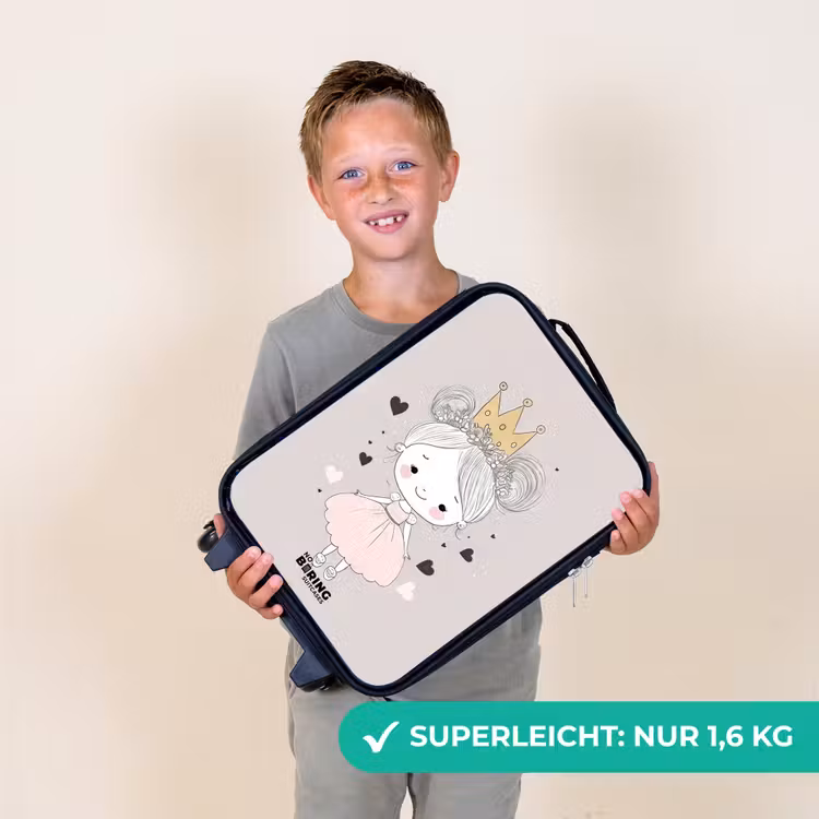 Prinses met knotjes Kinderkoffer - Zwart klein -sfeer4_DE