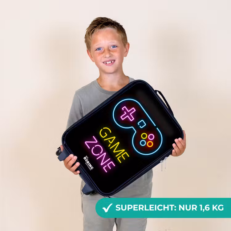 Qoute met neonkleuren Kinderkoffer - Zwart klein -sfeer4_DE