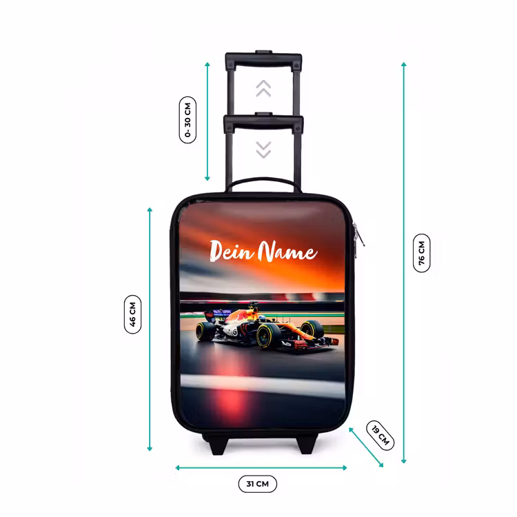 Furious F1 Kinderkoffer - Zwart klein -productfoto_formaten