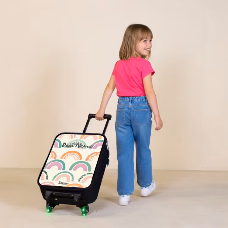 Regenbogen Kinderkoffer - Zwart klein -sfeer1