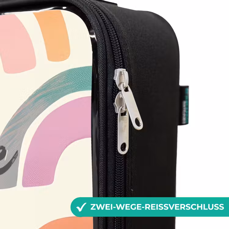Regenbogen Kinderkoffer - Zwart klein -rits_DE