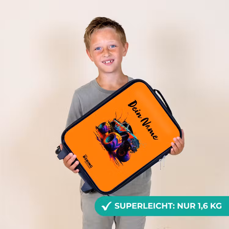 Rainbow Wheels Kinderkoffer - Zwart klein -sfeer4_DE