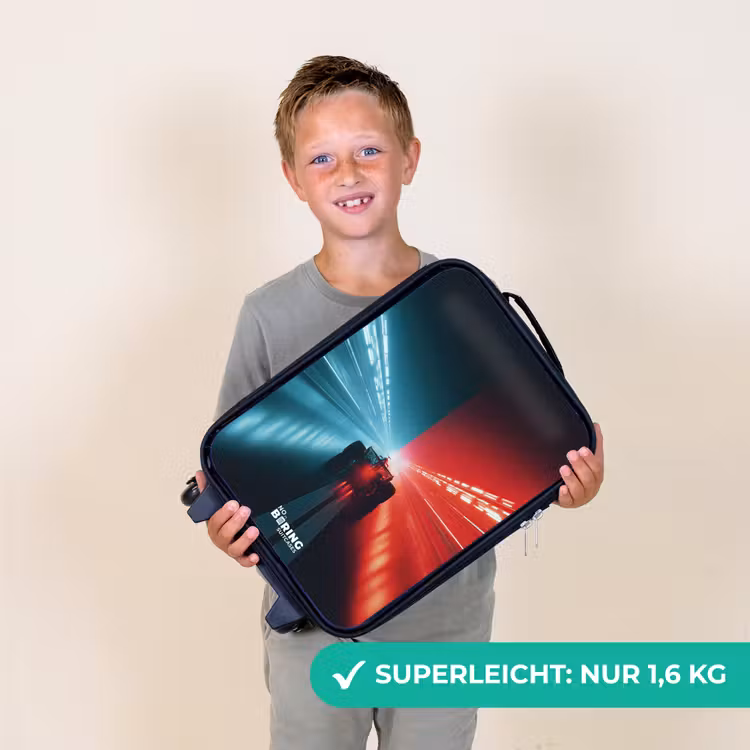 Baan - Raceauto - Neon - Rood Kinderkoffer - Zwart klein -sfeer4_DE
